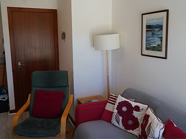 A peaceful corner with soft cushions and sunlight — ideal for unwinding after a day exploring