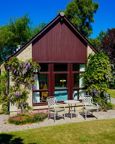 Outdoor area for Winnow accommodation at Mossyards